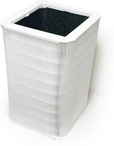 Nispira Collapsible True HEPA Particle Activated Charcoal Filter Replacement Compatible with Blueair Blue Pure 121 Large Air Purifier 620 SQ.FT | Remove Smoke VOCs