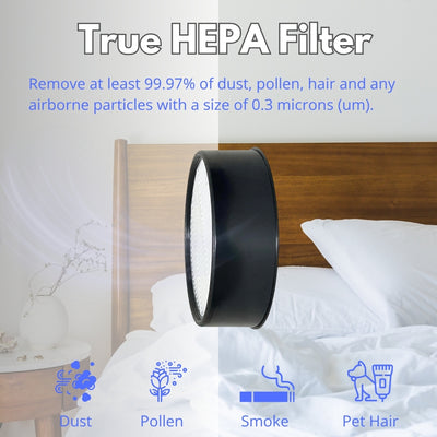 Nispira 360° True HEPA Air Intake Filter Replacement Compatible with Holmes Egg Air Purifier | Removes Smoke, Dust, VOCs | 112 SqFt |