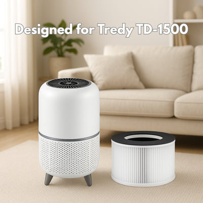 Nispira 4-In-1 True HEPA Filter for Tredy Air Purifier TD-1500
