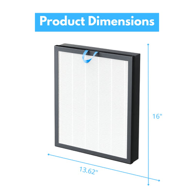 Nispira Vital 200S 2-In-1 True HEPA Filter Replacement Compatible with Levoit Air Purifier Part Vital 200S-RF LRF-V201-YUS | Removes Smoke, Chemical VOCs, Odor, Pet Dander