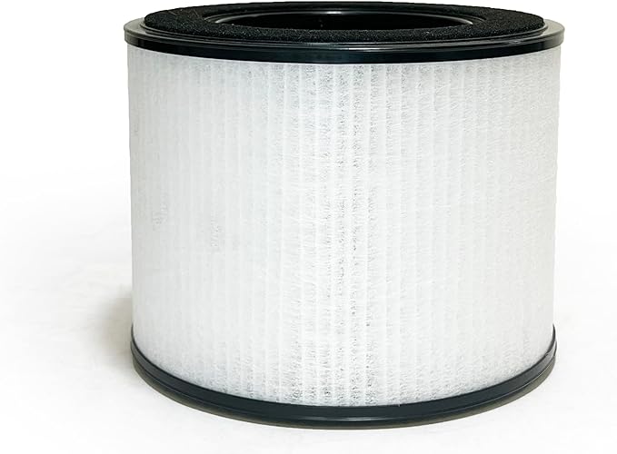 Nispira AS-FL206001-01 3-In-1 True HEPA Filter Replacement Compatible with California AerClear Air Purifier AS-AC207701-01 | Removes Smoke, Chemical VOCs, Odor