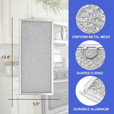 Nispira Air Grease Filters Replace GE microwave range hood WB06X10596