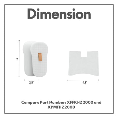 Nispira HZ602 Vacuum Foam Filter Set Compatible with Shark HZ2000, HZ2002 HZ702, HS152AMZ, HZ602, HZ251, HH202, HH205, HZ2003C, UV580, QS2000QBK, QS2000QBL, QS2000QCP, QS2000QGN, QS2000QRD, XFFKHZ2000