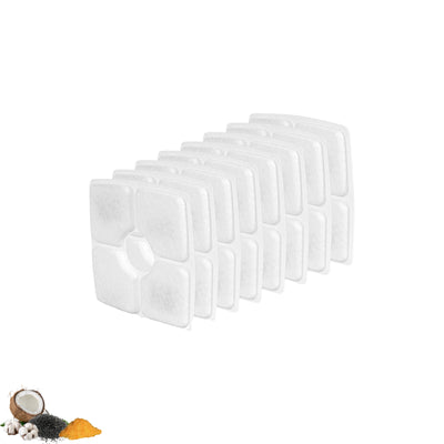 NISPIRA Charcoal Water Filter Replacements Compatible with Veken 84oz/2.5L Cat Water Fountain, Dog Water Fountain