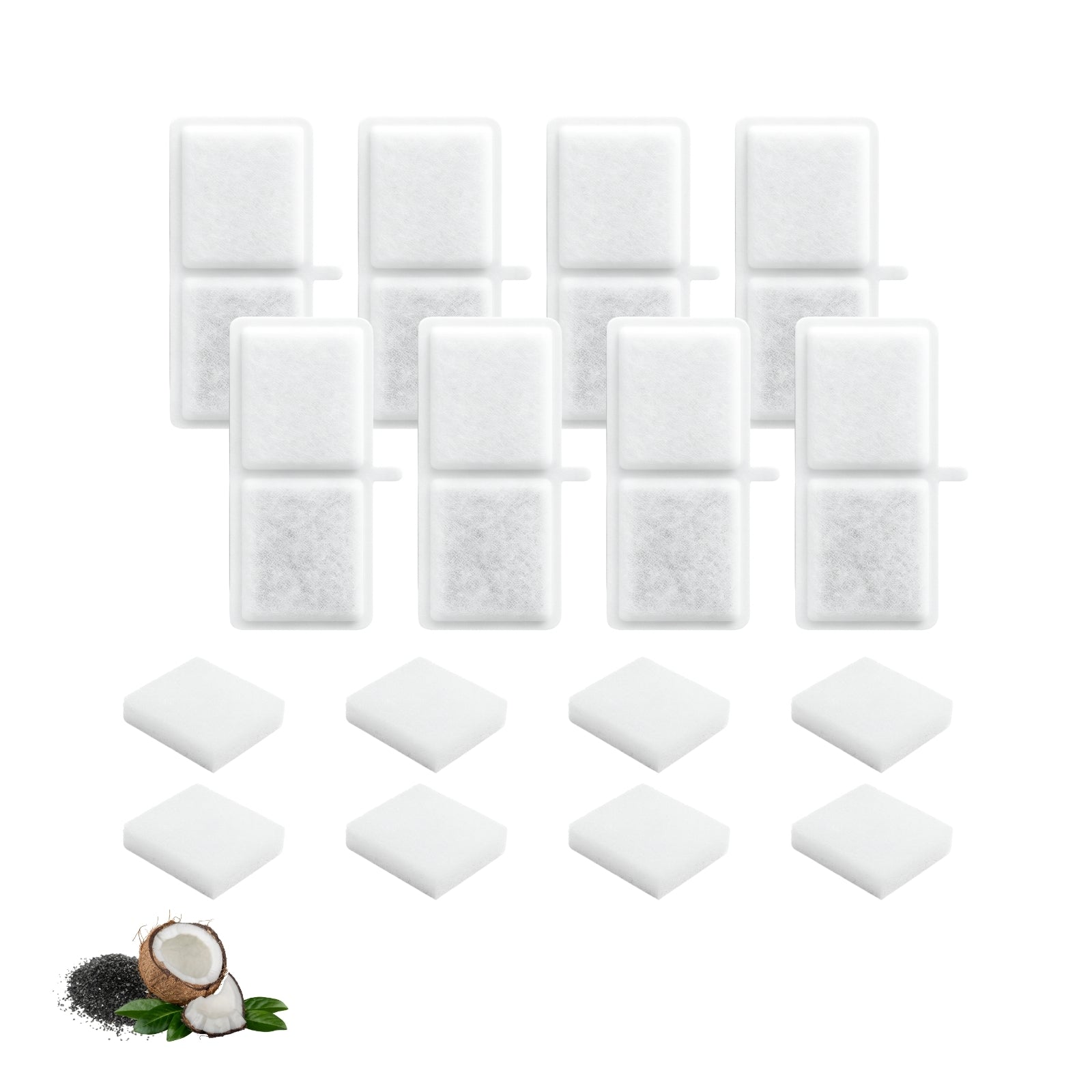 Nispira Cat Water Fountain Filters Compatible with Kastty Battery Operated 108oz/3.2L Pet Fountain, Activated Carbon Replacement Filters