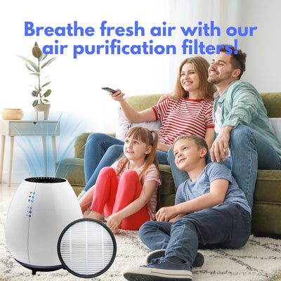 Nispira 360° True HEPA Air Intake Filter Replacement Compatible with Holmes Egg Air Purifier | Removes Smoke, Dust, VOCs | 112 SqFt |