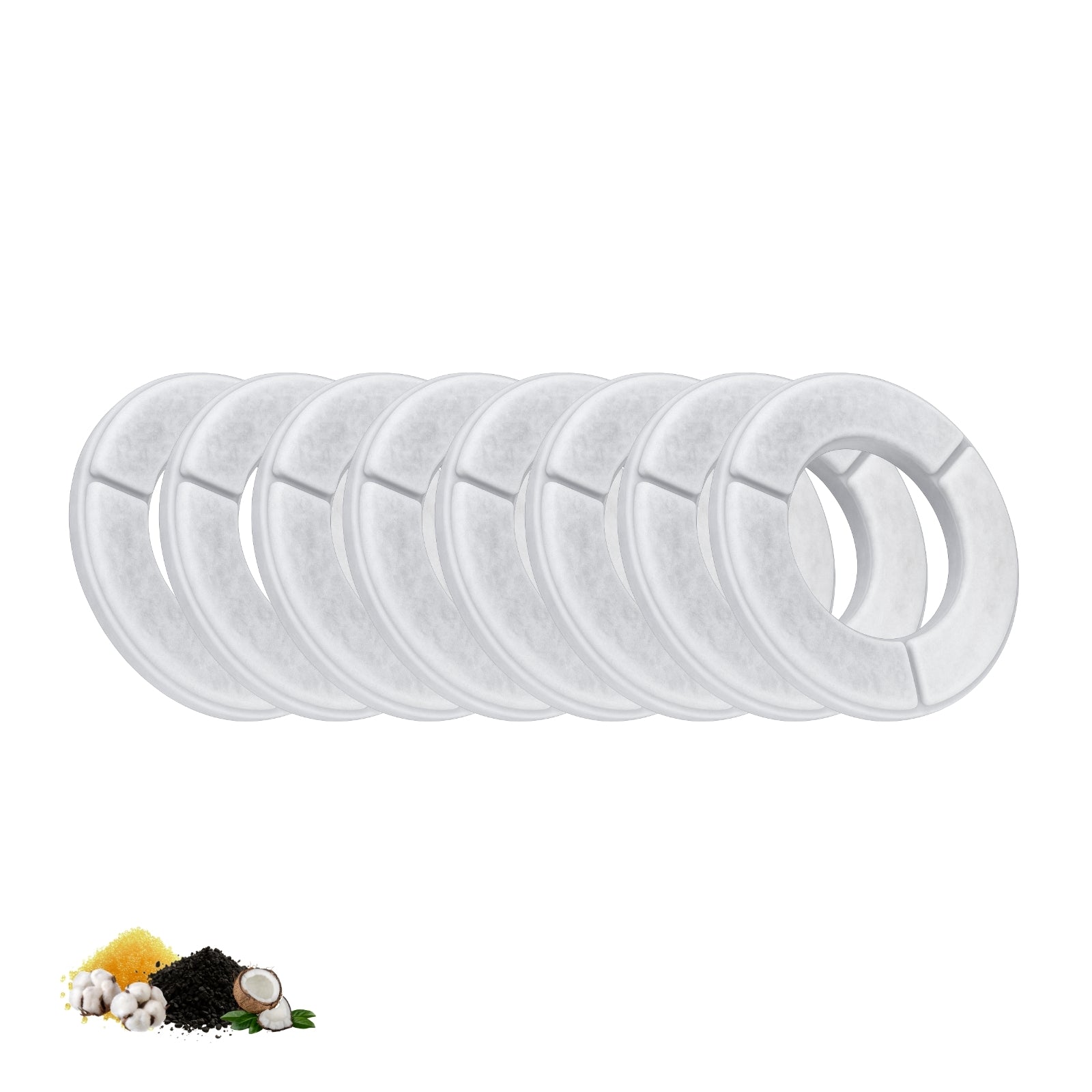 Nispira Replacement Filters for 2.5L/84oz, 3.5L/118oz, 4L/135oz, 4.5L/152oz, 5.5L/186oz & 6.5L/1.6 Gallon Dog Water Fountains, Activated Carbon and Ion Exchange Resin Filtration