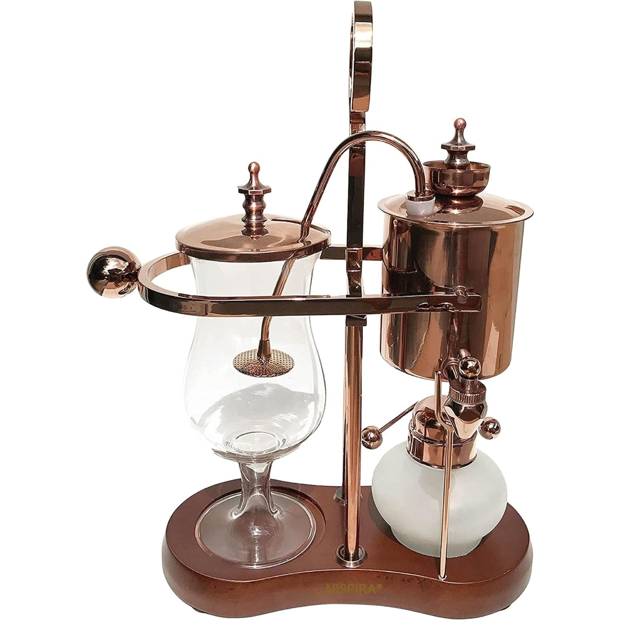 Nispira Vintage Belgium Royal Balance Syphon Siphon Coffee Maker, Copper