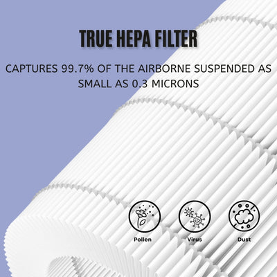 Nispira True HEPA Filter Compatible with TotalClean 360 Tower Air Purifier AP-T20 AP-T20WT