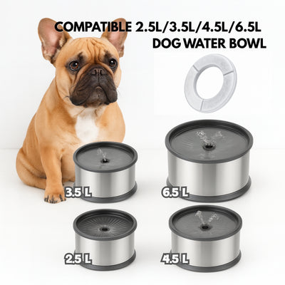 Nispira Replacement Filters for 2.5L/84oz, 3.5L/118oz, 4L/135oz, 4.5L/152oz, 5.5L/186oz & 6.5L/1.6 Gallon Dog Water Fountains, Activated Carbon and Ion Exchange Resin Filtration