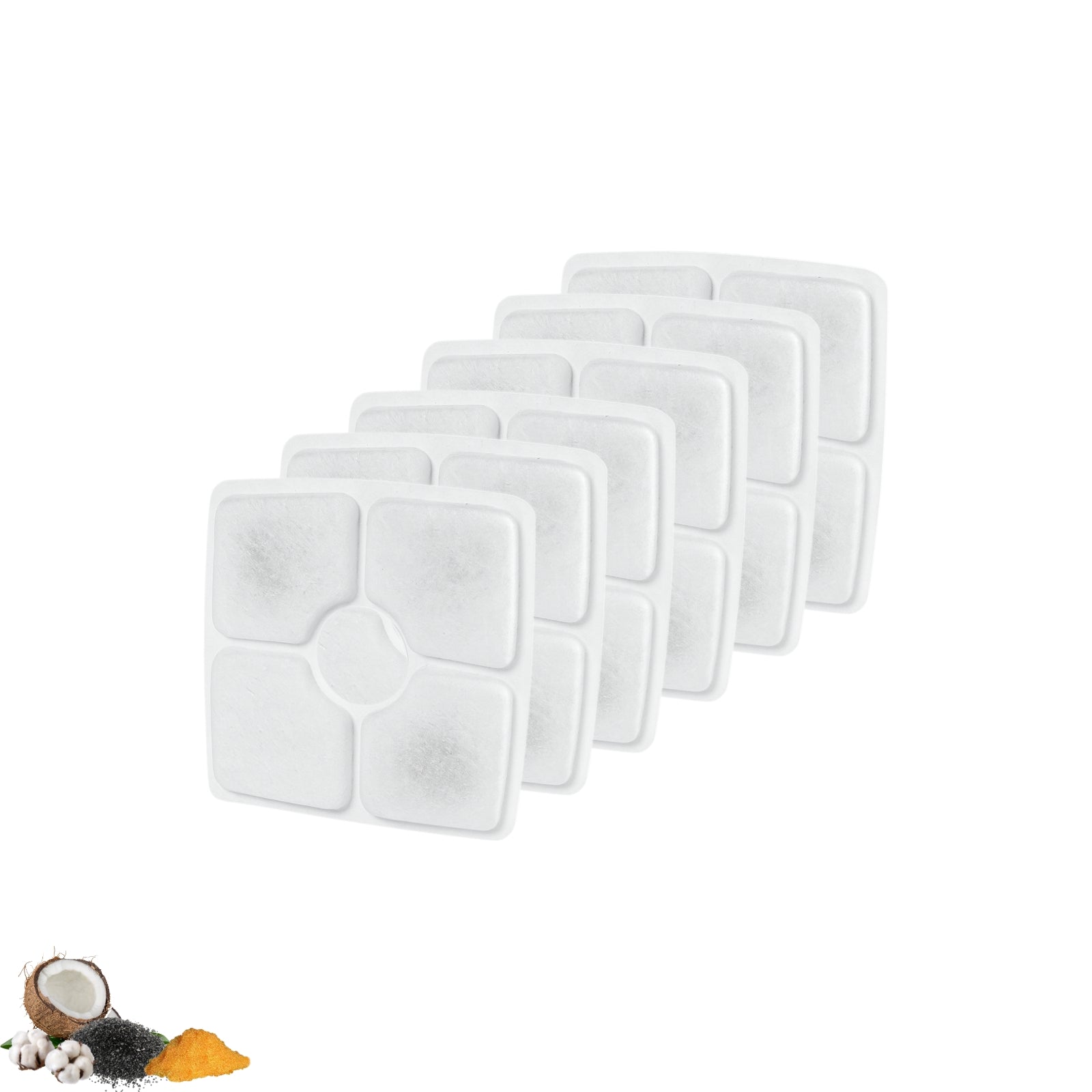 NISPIRA Charcoal Water Filter Replacements Compatible with Veken 84oz/2.5L Cat Water Fountain, Dog Water Fountain