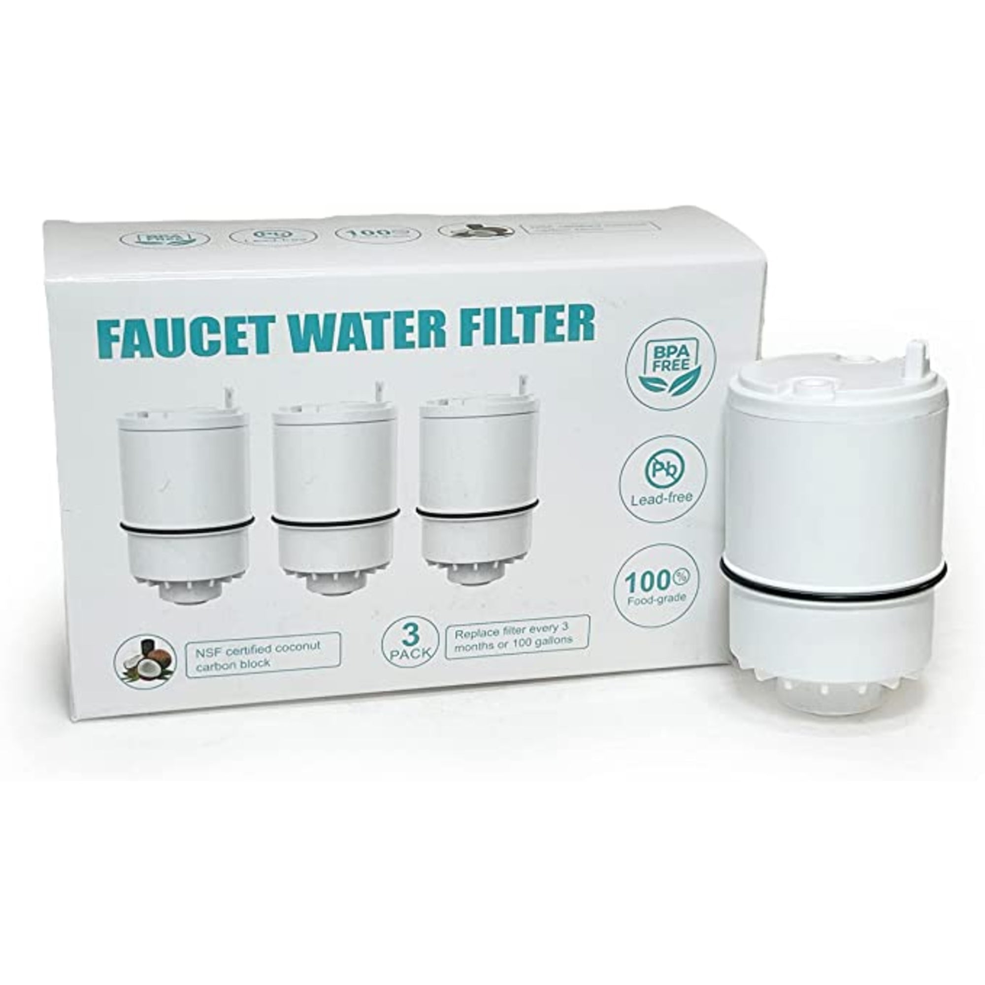 Nispira Water Filter for RF3375 and PUR  Filtration Systems, Removes Chlorine, Lead, Odor, Color. 3 Months Filtration