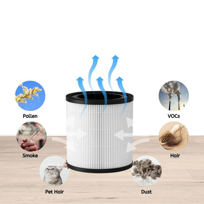 Nispira MAF-03 3-in-1 True HEPA Filter Replacement Compatible with Miko Ibuki L Air Purifier