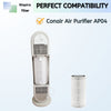 Nisipra AP04 Replacement Filter 3-in-1 HEPA Carbon for Conair Air Purifier Portable Medium Room