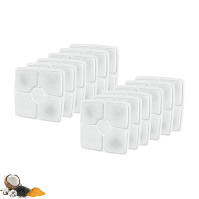 NISPIRA Charcoal Water Filter Replacements Compatible with Veken 84oz/2.5L Cat Water Fountain, Dog Water Fountain