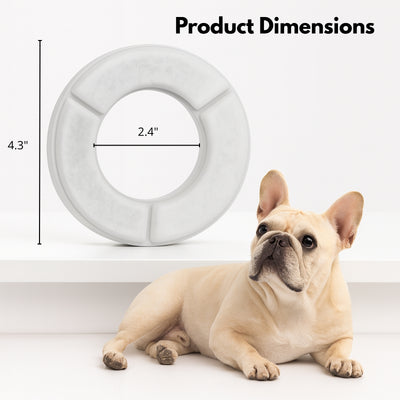 Nispira Replacement Filters for 2.5L/84oz, 3.5L/118oz, 4L/135oz, 4.5L/152oz, 5.5L/186oz & 6.5L/1.6 Gallon Dog Water Fountains, Activated Carbon and Ion Exchange Resin Filtration