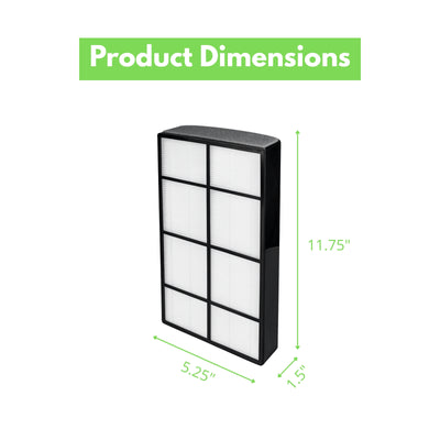 Nispira 1183600 H6 True HEPA Filter Replacement Compatible with Whirlpool Whispure Air Purifier Portable Tower WPT60 Medium