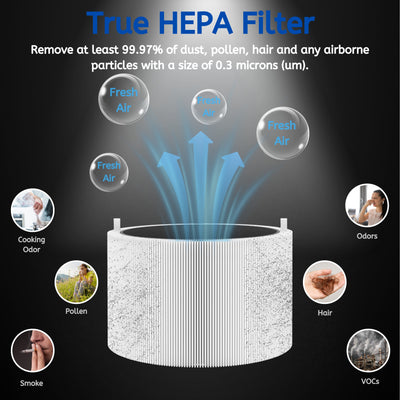 Nispira 211i Max Replacement Filter For Blue air Blue Pure 211i Max Air Purifier 3-in-1 Activated Carbon Filters, Compare to part # F2MAX.