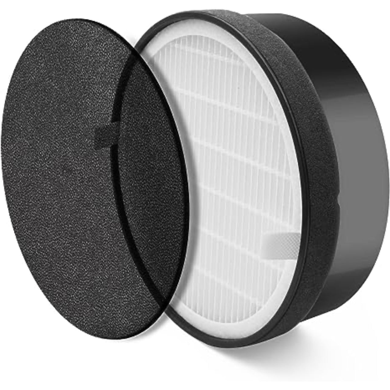 Nispira LV-H132 True HEPA Air Filter with Carbon Pre Filter Replacement Compatible with Air Purifiers LV-H132. Compared to Part LV-H132-RF - 7.5” x 2.4” x 7.5”