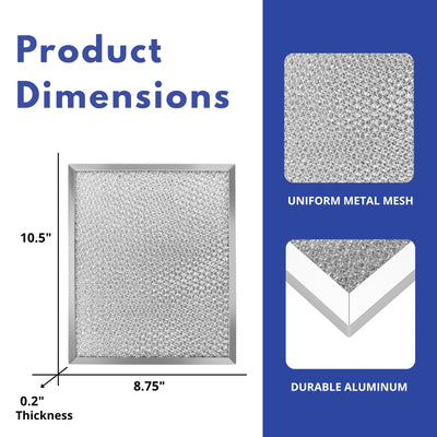 Nispira Aluminum Grease Filter for Broan NuTone NY NV Range Hoods BP29