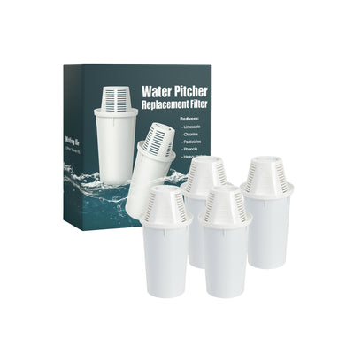 Nispira Water Filter Replacement Compatible with Nakii Aquaphor Water Pitcher Dispenser Removes Chlorine, Lead, Odor, Color Reduce Water Hardness