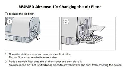 Nispira CPAP Fine Air Filters Compatible with ResMed AirSense 10, S9 Series, S9, AirStart & AirCurve