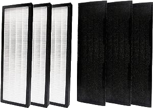 Nispira True HEPA Filter C Compatible with Air Purifier FLT5000 AC5000, AC5000e, AC5250pt, AC5350b, AC5350bca, AC5350w, AC5300b, CDAP5500, BXAP040, BXAP250 Idylis IAP GG 125